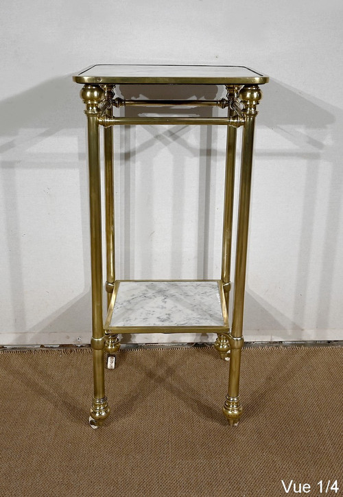 Desserte en Marbre et Laiton, Art Déco – 1920