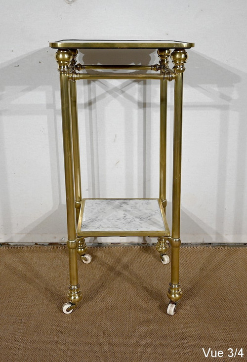 Desserte en Marbre et Laiton, Art Déco – 1920