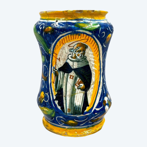APOTHECARY POT called ALBARELLO - Caltagirone, Sicily, Italy - 17th century