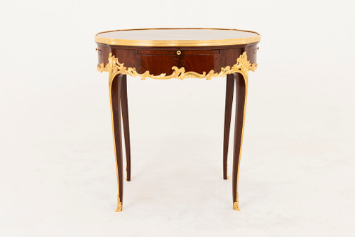 Table Bouillotte De Style Louis XV En Bois De Violette, Fin XIXe Siècle - LS39561901
