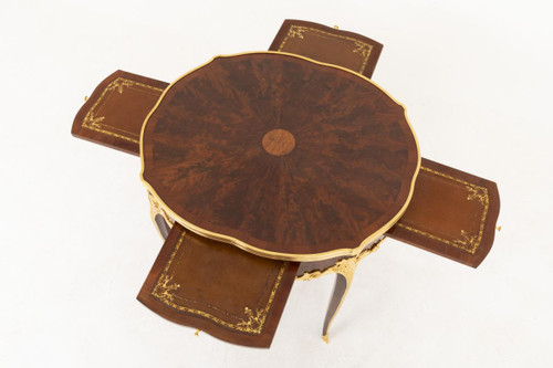 Table Bouillotte De Style Louis XV En Bois De Violette, Fin XIXe Siècle - LS39561901