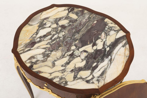 Table Bouillotte De Style Louis XV En Bois De Violette, Fin XIXe Siècle - LS39561901
