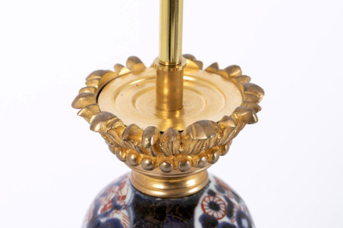 Paire de lampes en porcelaine à décor Imari, fin XIXème siècle - LS3920701