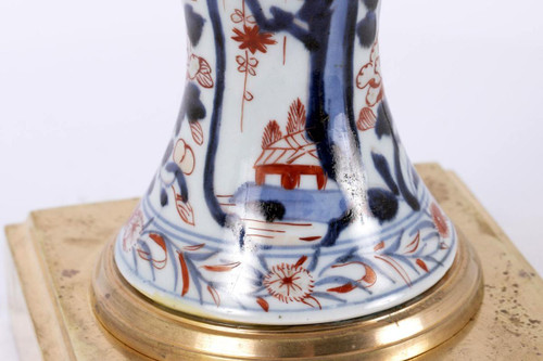 Paire de lampes en porcelaine à décor Imari, fin XIXème siècle - LS3920701