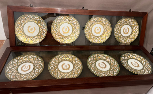 14 Very Beautiful Porcelain Plates Imperial Manufacture Of Sèvres Nineteenth