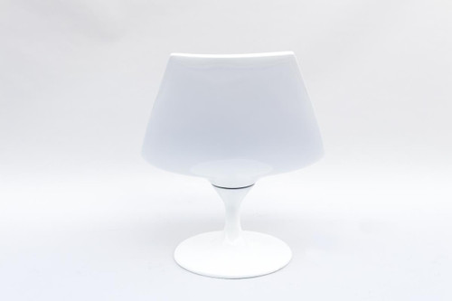 Paire De Fauteuils Pivotant En Fibre De Verre Laqué Blanc, Années 1970 - LS37151331