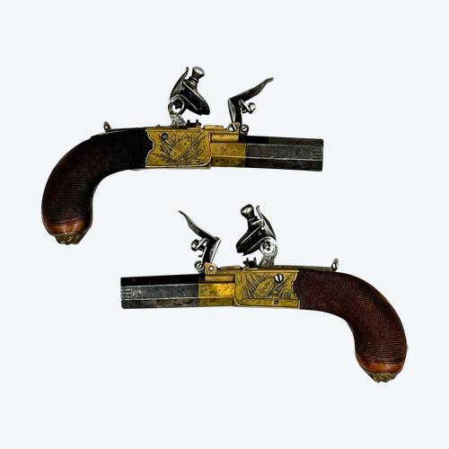 PAIR of flintlock pistol - London, United Kingdom - 18th century