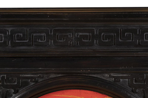 Grand Meuble D’appui Chinoisant En Bois Laqué Noir, Rouge Et Or, Vers 1880 - LS37661501