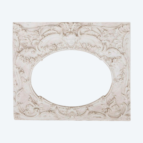 Panneau En Stuc Façon Panneau De Boiserie De Style Louis XV, Vers 1970 - LS3916161