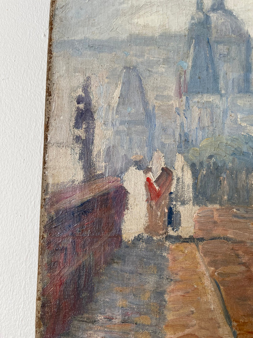 Ostschule - Die Karlsbrücke in Prag um 1900