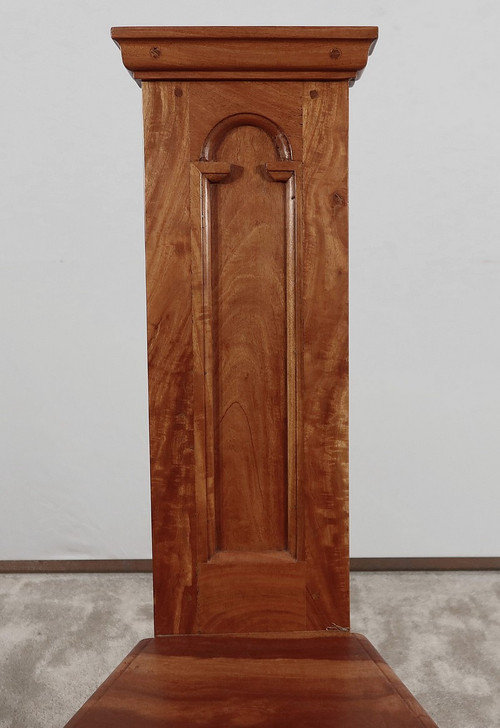 Suite of 4 Chairs in Solid Mahogany, Cathedral taste - XXth