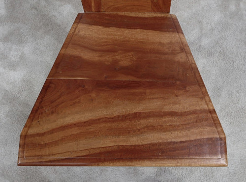 Suite of 4 Chairs in Solid Mahogany, Cathedral taste - XXth
