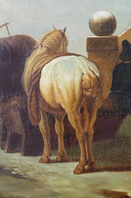 Paire de Tableaux « Scènes Espagnoles » – Milieu XIXe