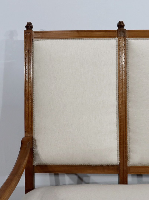 Rare Banquette en Noyer Massif, style Renaissance – Fin XIXe