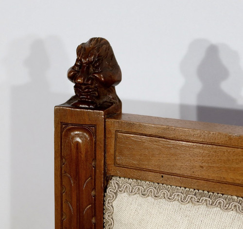 Rare Banquette en Noyer Massif, style Renaissance – Fin XIXe