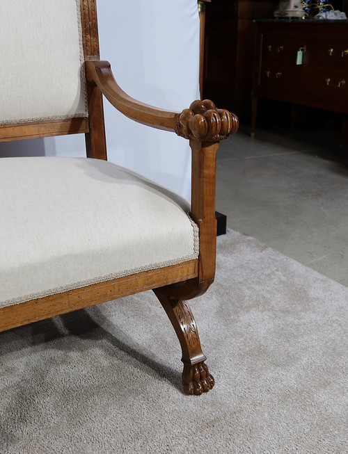 Rare Banquette en Noyer Massif, style Renaissance – Fin XIXe