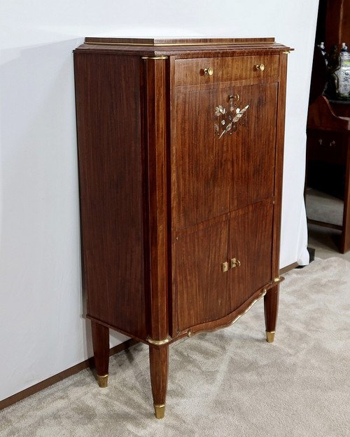 Secretaire in Precious Wood, signed J. Leleu, Art Deco – 1940