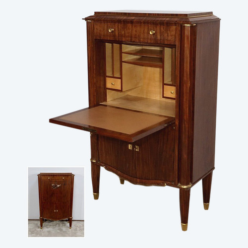 Secretaire in Precious Wood, signed J. Leleu, Art Deco – 1940