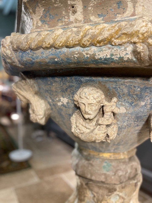 Baptismal Fonts with Rich Decors - 16th century