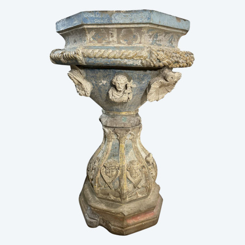 Baptismal Fonts with Rich Decors - 16th century