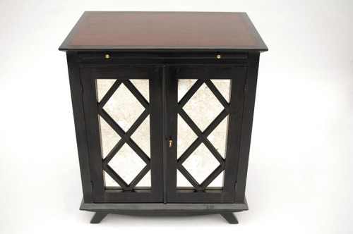 Pair Of Sideboards In Black Lacquer Decorated With Braces, Circa 1950 - LS27931601