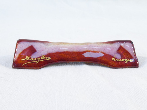 Rare 12 knife holders in LIMOGES enamels signed MARYLOU