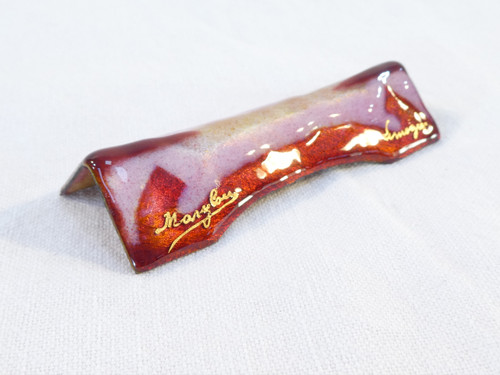 Rare 12 knife holders in LIMOGES enamels signed MARYLOU