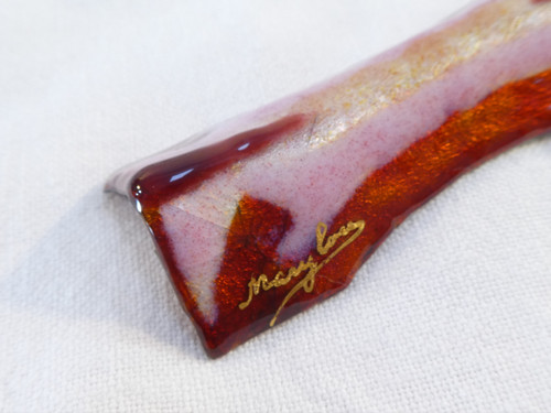 Rare 12 knife holders in LIMOGES enamels signed MARYLOU