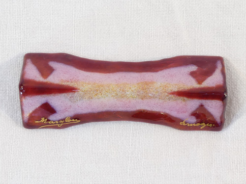 Rare 12 knife holders in LIMOGES enamels signed MARYLOU