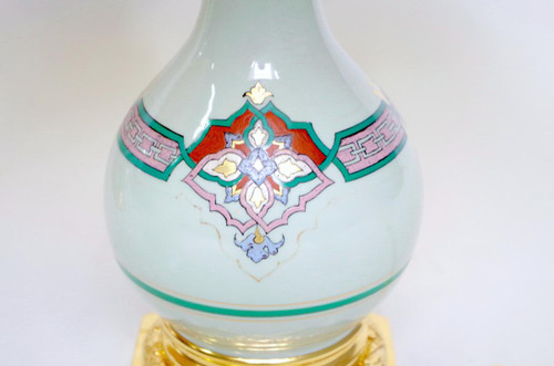 Paire de lampes en porcelaine céladon, XIXe siècle - LS3537771