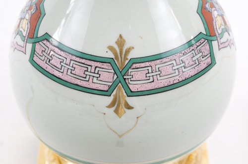 Paire de lampes en porcelaine céladon, XIXe siècle - LS3537771