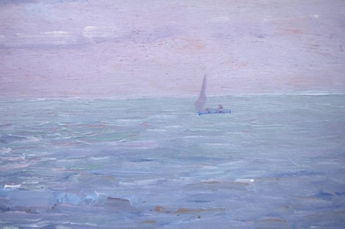 Federico Morello, « Pescatori », Huile sur panneau, XXe siècle - LS2781701