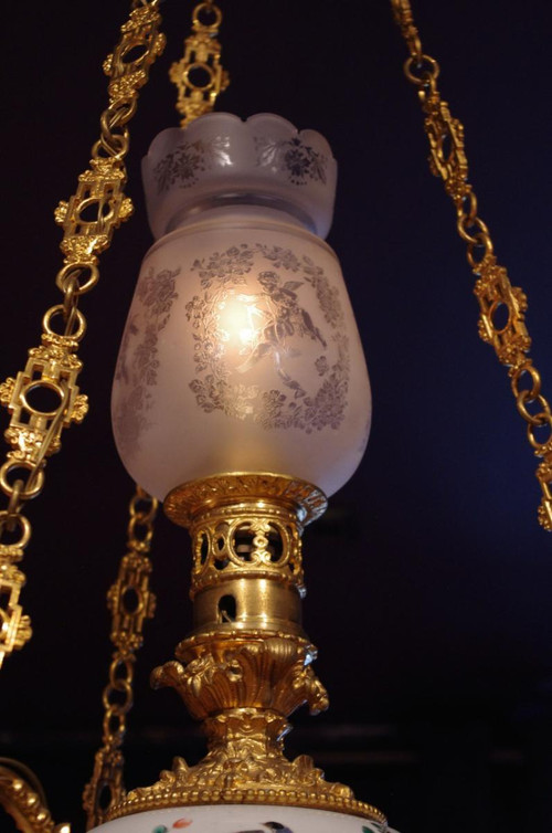 Canton Porcelain Pendant, Gilt Bronze Mount, Circa 1880 - LS2414931