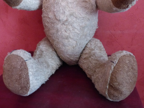 Jouet ours en mohair 1950 ou 1960 haut 55 cm