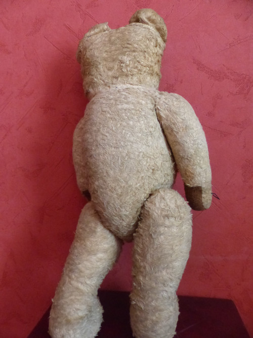 Jouet ours en mohair 1950 ou 1960 haut 55 cm
