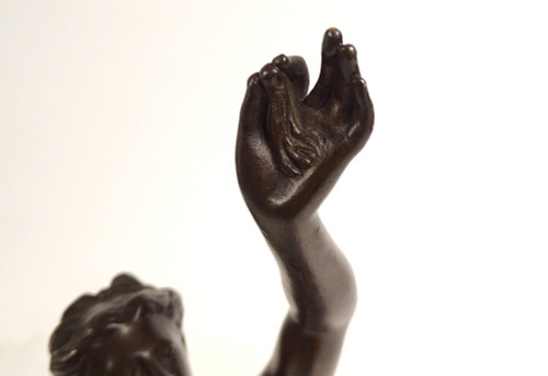 Scultura Statuetta in bronzo Dea Afrodite Nuda Venere Naiade XVIII secolo