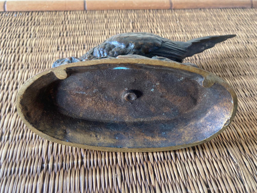Animal bronze representing a pheasant.