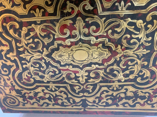 Complete Liquor Cellar In Boulle Marquetry Napoleon III Box XIX Century