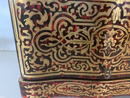 Complete Liquor Cellar In Boulle Marquetry Napoleon III Box XIX Century