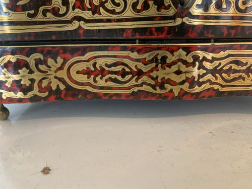 Complete Liquor Cellar In Boulle Marquetry Napoleon III Box XIX Century