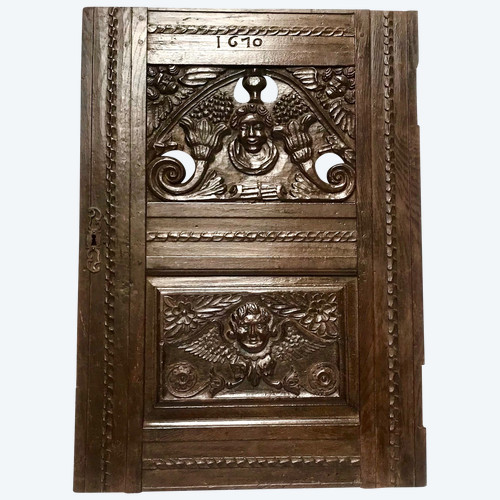 Pannello in rovere intagliato del XVII secolo