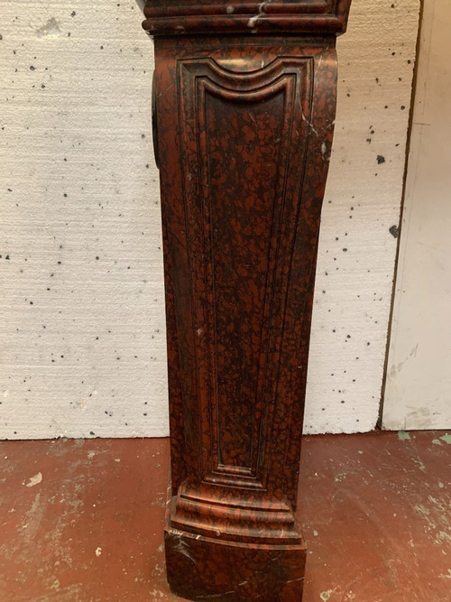 Coppia Di Camini Stile Luigi XIV In Marmo Rosso Griotte. XIX secolo.