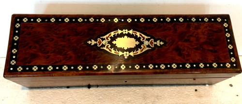 Portaoggetti In Thuya Loupe Napoleone III Boulle Intarsio XIX Secolo