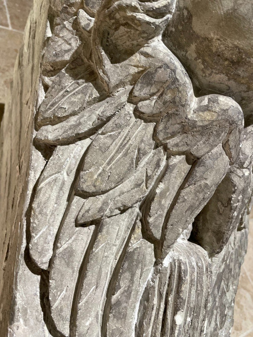Important Corbeau à Tête d'Anges - Fin XVIIe
