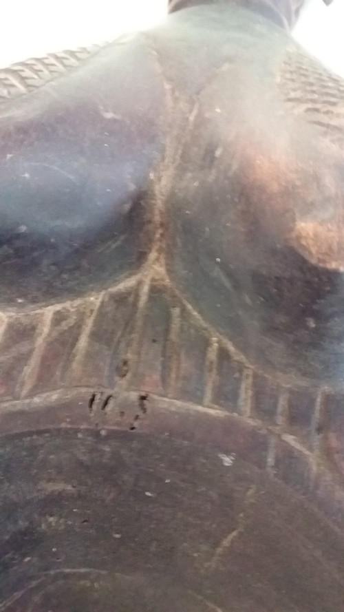 Cucchiaio cerimoniale Wakémia decorato con una testa di donna liberiana