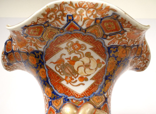 Coppia di grandi vasi di porcellana Imari Giappone Drago Fenice Doratura XIX secolo