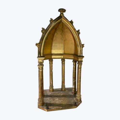 Ciborium en bois doré - Début XIXe