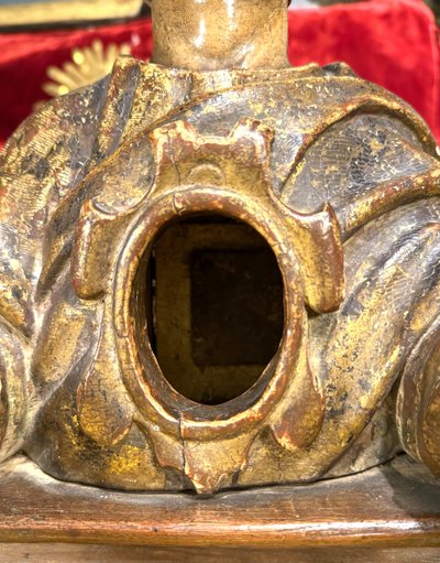 17th Century Spanish Wooden Reliquary Bust