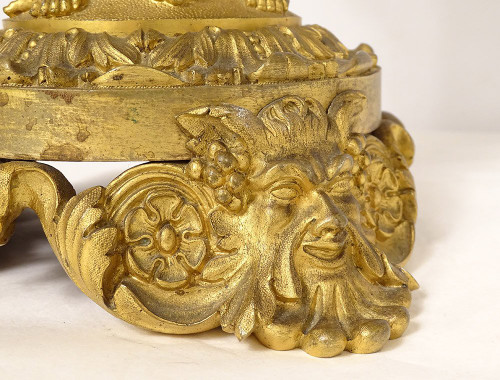 Großer Duftbrenner Bronze Vergoldet Victor Raulin Cherubinen Amore Faune XIX.