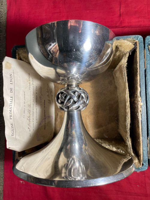 Calice consacrato in argento con patena - 1940 circa